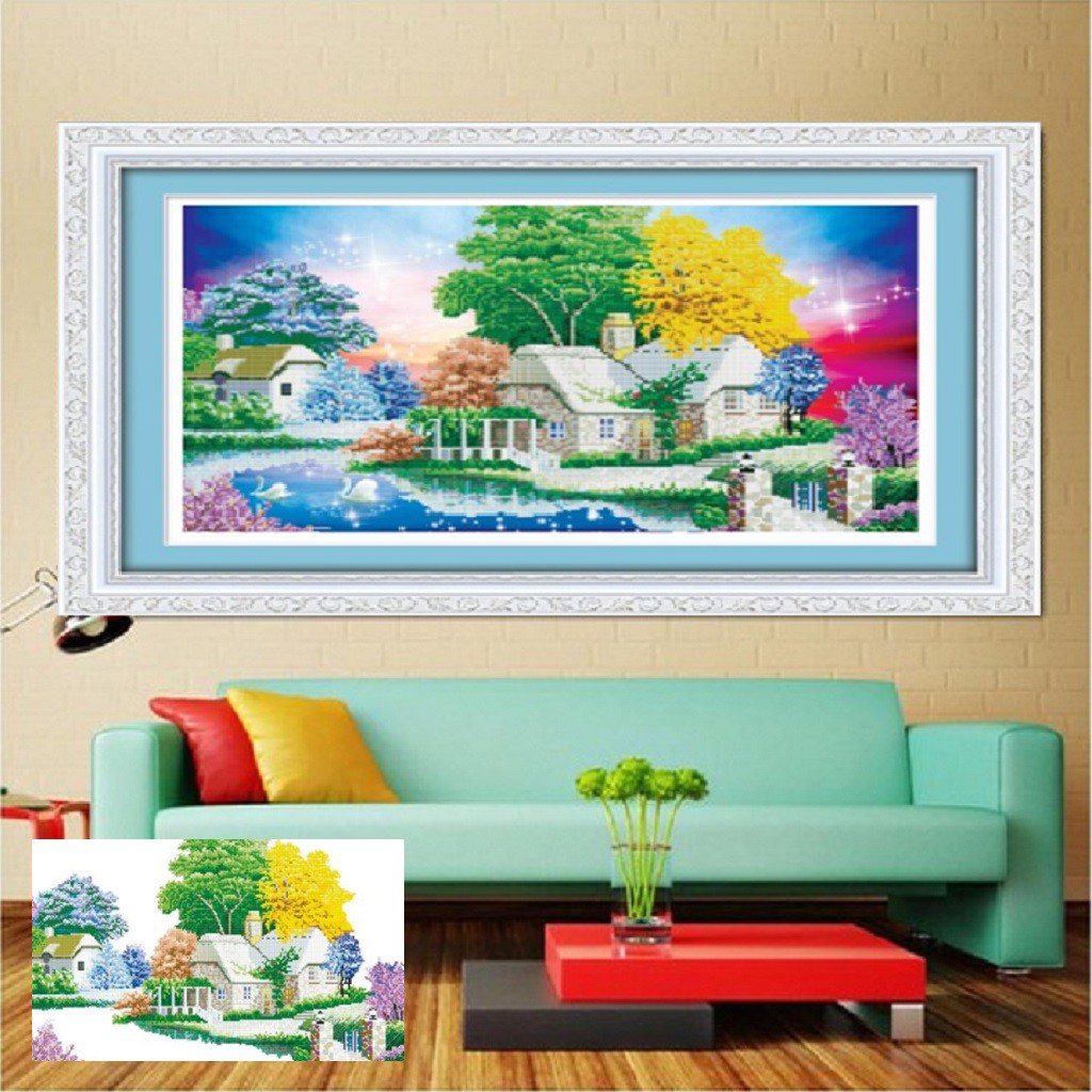 Tranh Đính Đá Gia Đình Hạnh Phúc LV129