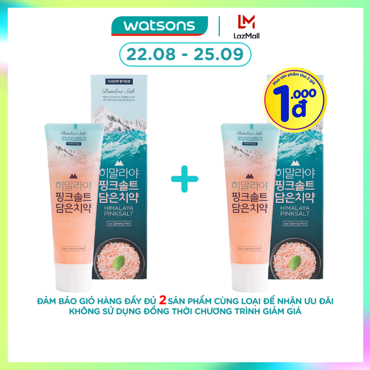 [1000đ SẢN PHẨM THỨ 2] Kem Đánh Răng Muối Hồng Himalaya Bạc Hà Mát Dịu 100g