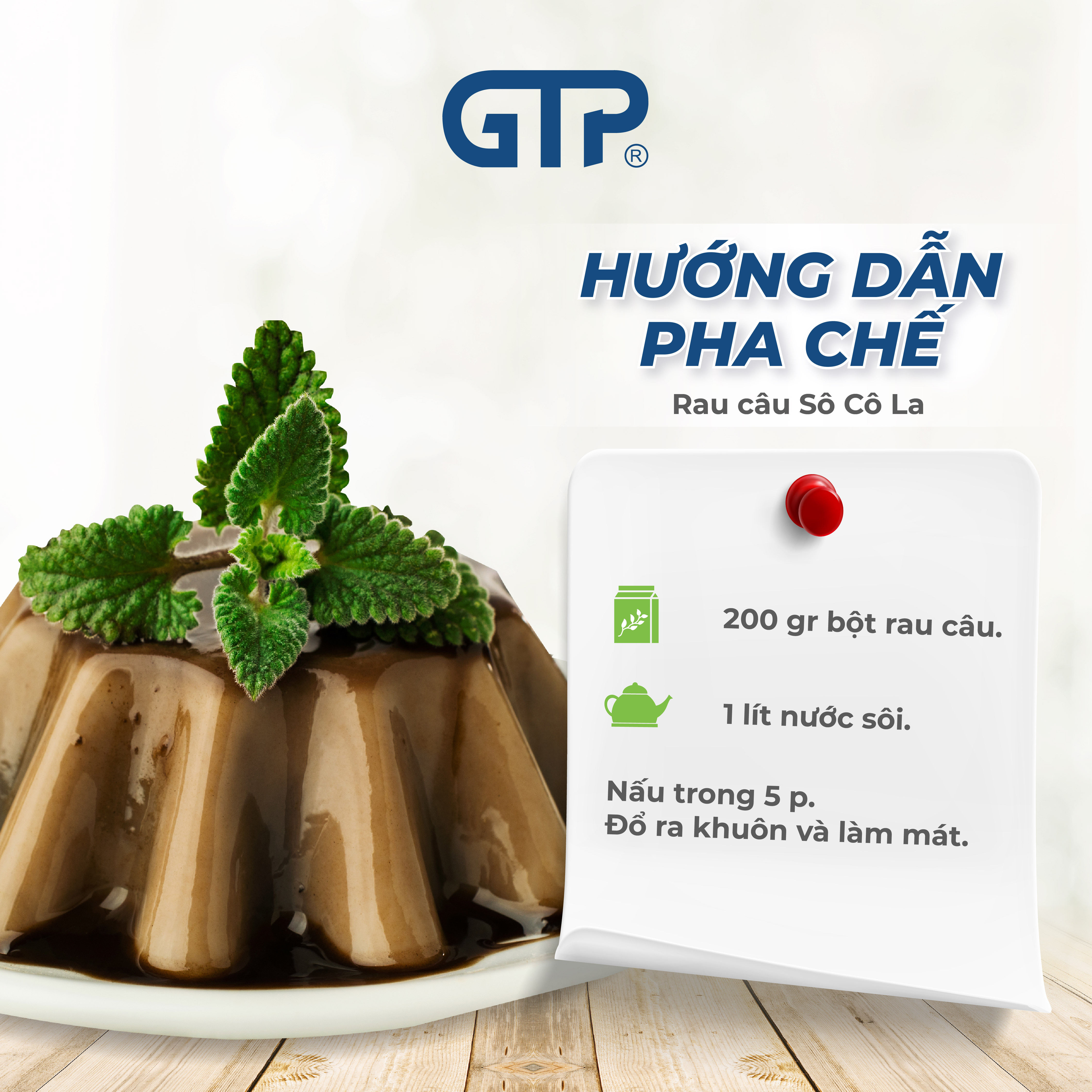 Bột Rau Câu Cà Phê GTP (200g/gói)