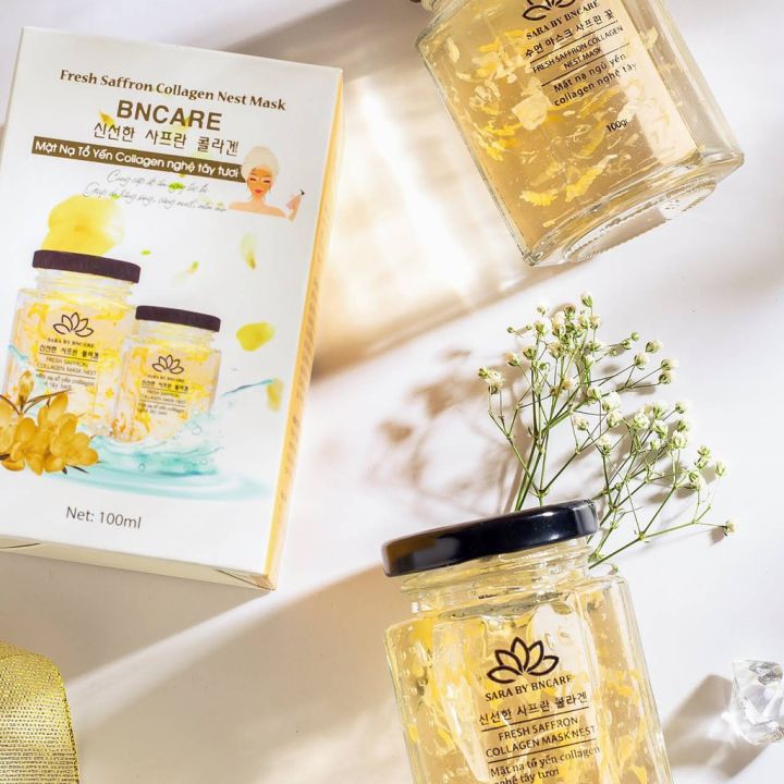 Mặt Nạ Yến Tươi Collagen Sara Natural Hàn Quốc 100ml - Mẫu mới