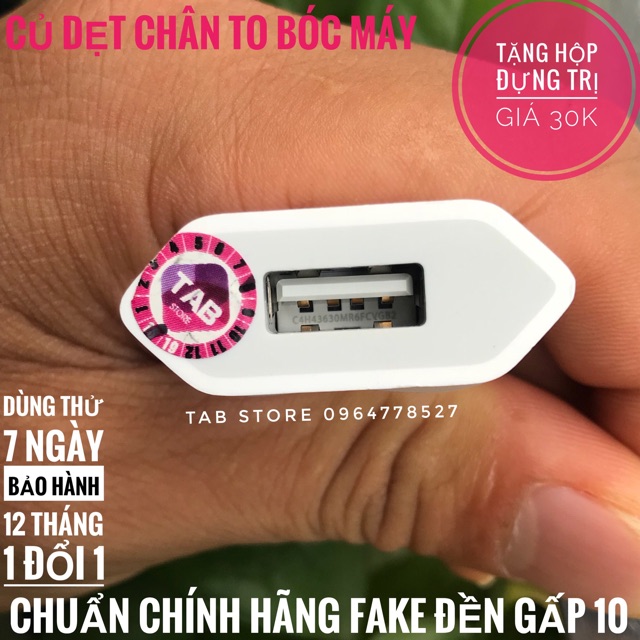 Combo Củ Dẹt + Cáp X Bóc Máy (Tặng Hộp Đựng)