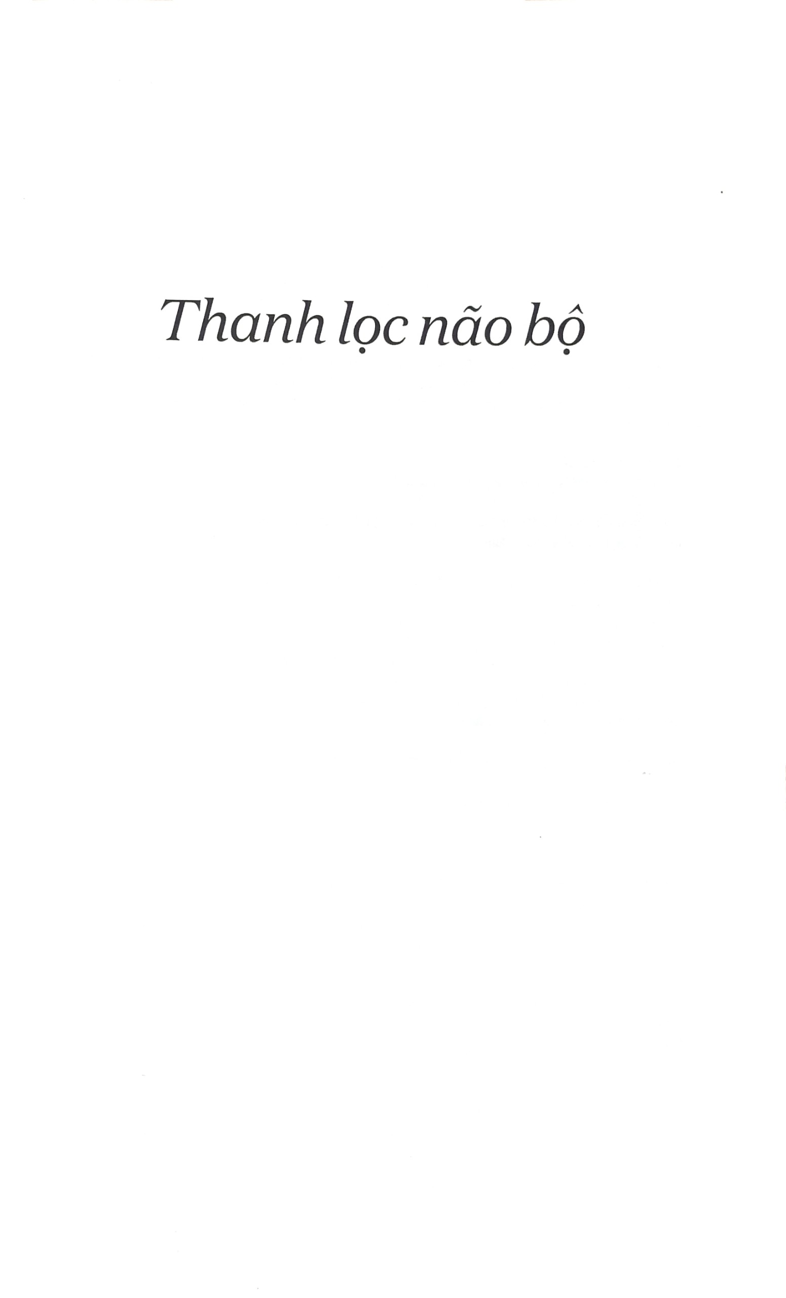 Sách - Thanh Lọc Não Bộ