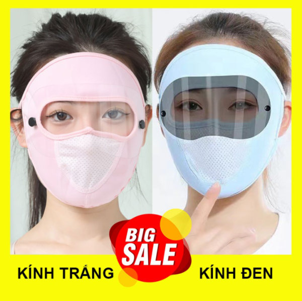 Bảng giá ( GIẢM 50% - Conmbo 5 chiếc ) Khẩu trang ninja che kín mặt, có kính chống nắng, chống bụi vải, kháng khuẩn, thời trang cao cấp KT04 - HOTAXA