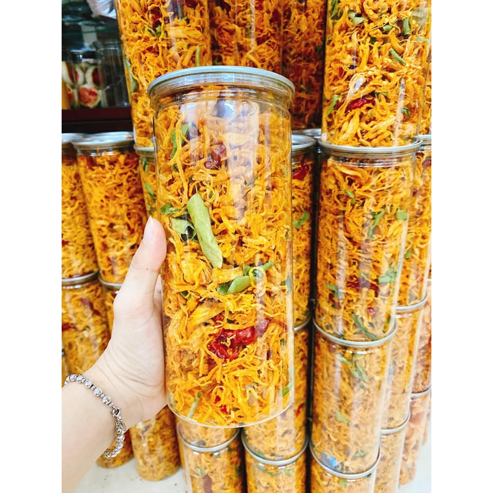 LON PET 300gr khô gà lá chanh