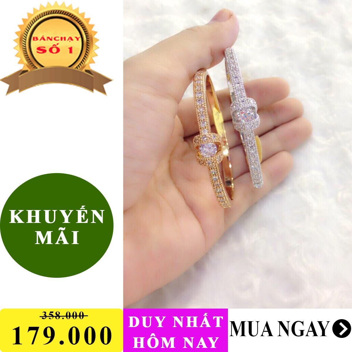 [HCM]Vòng tay lắc tay nơ gắn chạm đá tinh tế phong cách thời thượng Trang Sức Miga VL28081903 - đeo đi tiệc đi chơi làm công sở cực sang chảnh và quý phái