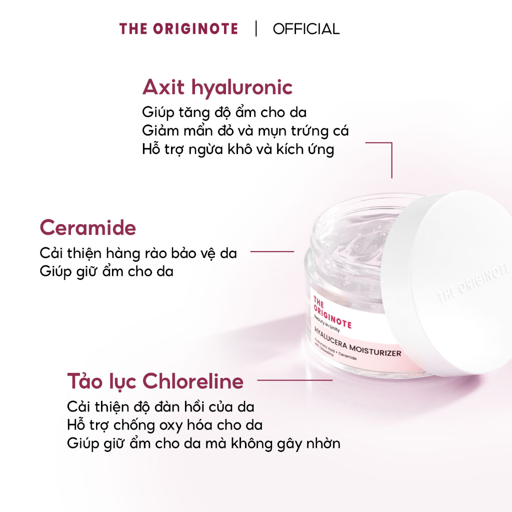Combo kem dưỡng ẩm và kem mắt The Originote Hỗ trợ dưỡng ẩm da mặt giảm thâm quầng thâm mắt skincare