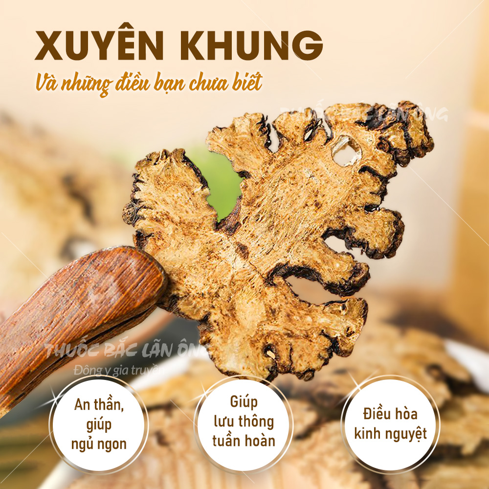 Xuyên khung khô 500g, thái lát, thơm, sạch - Lãn Ông