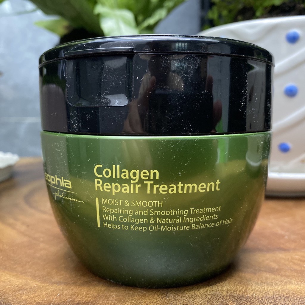 Kem hấp phục hồi tóc Collagen Sophia Repair Treatment Platinum 450ml