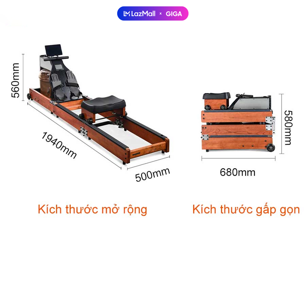 [ Hỏa tốc HN - HCM ]  Máy chèo thuyền gấp gọn KingSmith WR1F