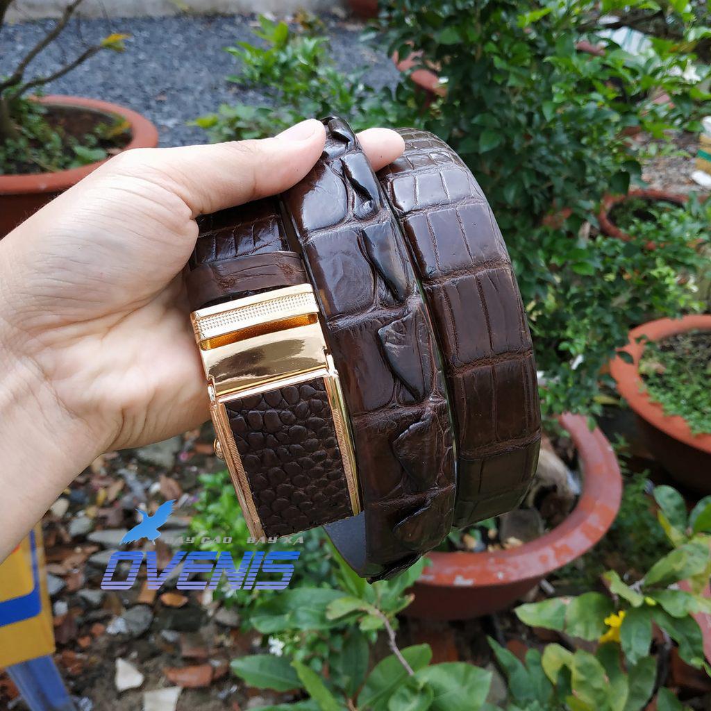 [FREE SHIP] Thắt Lưng Da Cá Sấu 100%. Kích Thước Tiêu Chuẩn 3.3 x 118 cm