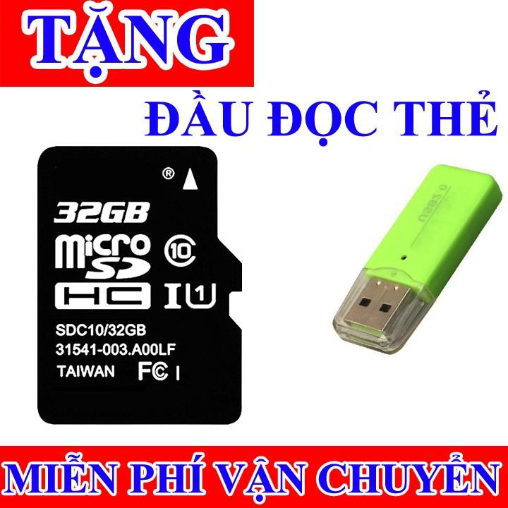 ( SIÊU HOT ) Thẻ nhớ 32GB Micro SDHC C10 + Tặng Đầu Đọc Thẻ Nhớ Micro