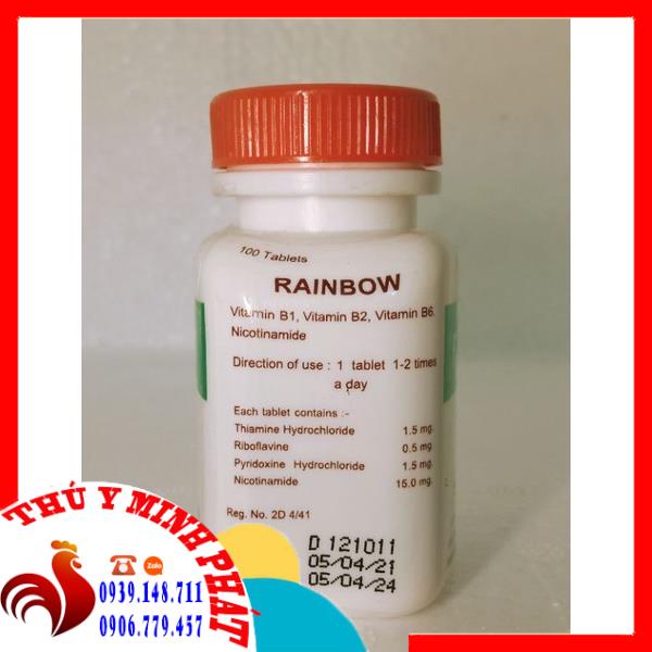 RAINBOW TH.UỐC NUÔI GÀ ĐÁ HỦ 100 VIÊN