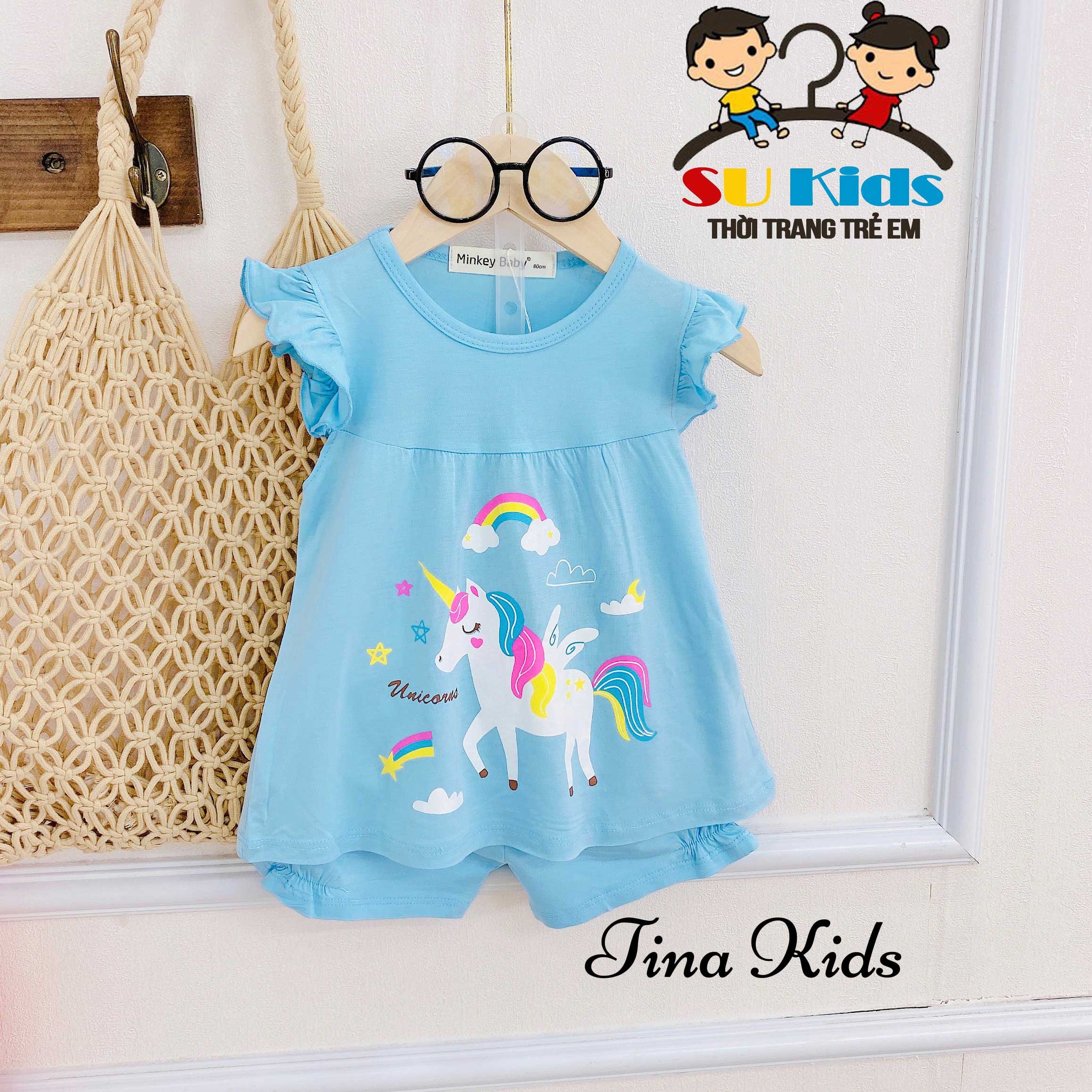 Bộ thun lạnh bé gái Cánh Tiên