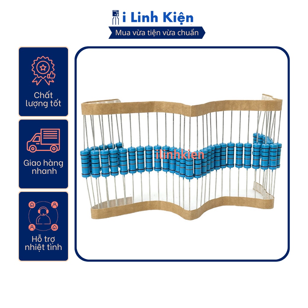 Điện trở vạch 2W 0.56R 1% chân đồng (túi 10 con)