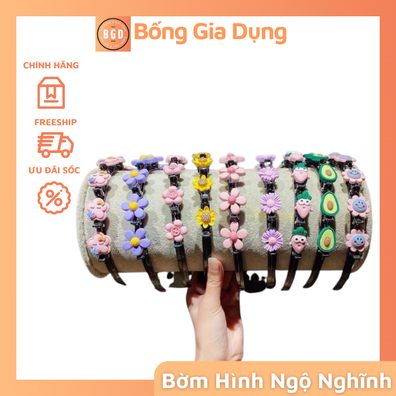 Bờm Tóc, Xược Tóc, Kẹp Tóc Mái Hoa Siêu Dễ Thương Cho Bé.