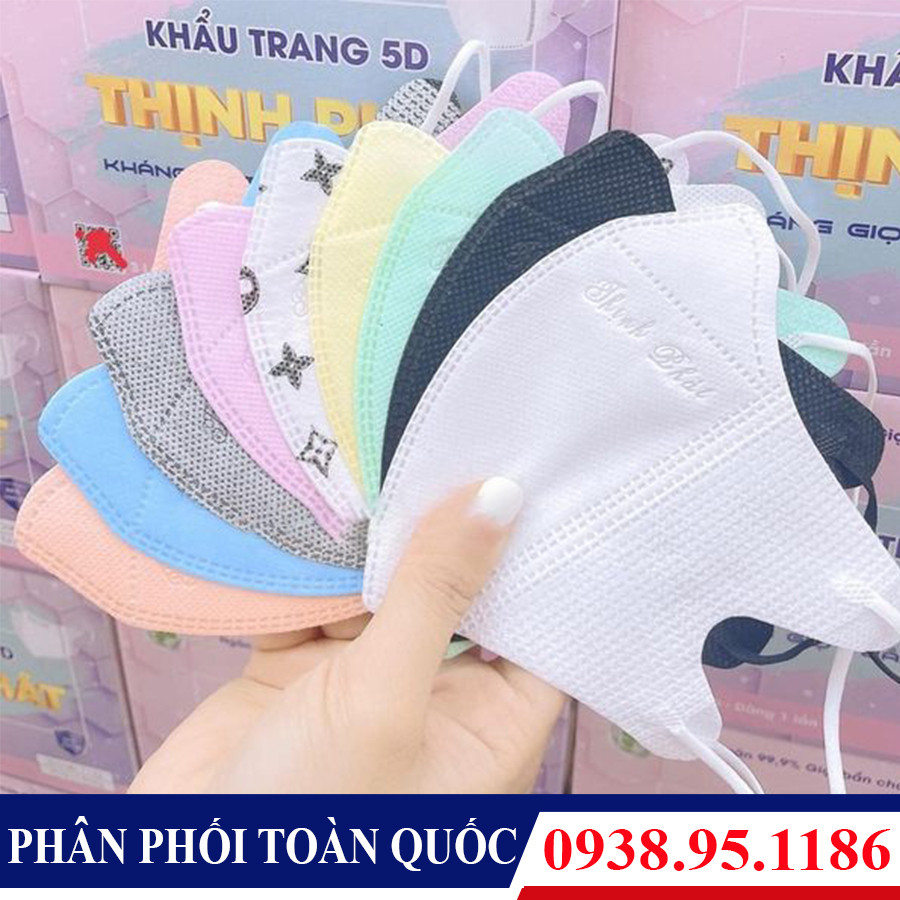 Thùng 100 Chiếc Khẩu Trang 5D Thịnh Phát - Siêu Ôm Mặt