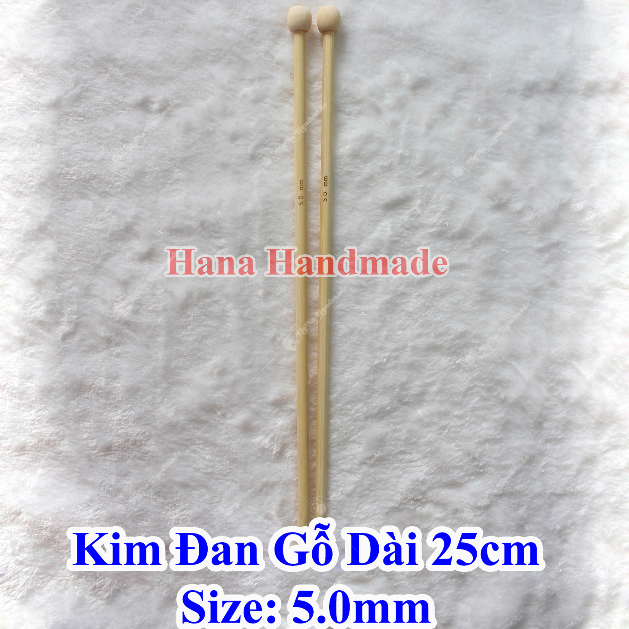 Wooden Knitting Needles 25cm Straight Type 15K/Pair