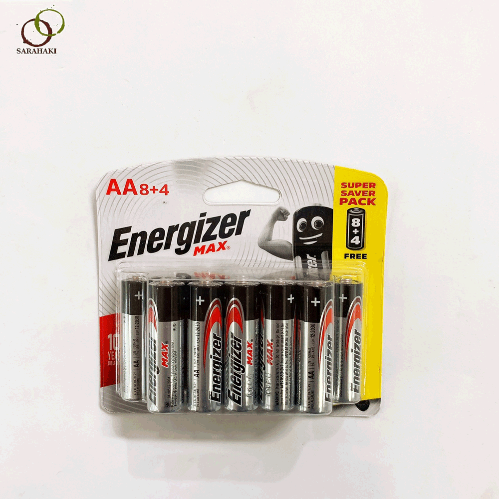 Combo 2 vỉ pin AA Energizer Alkaline chính hãng (1 vỉ 12 viên)