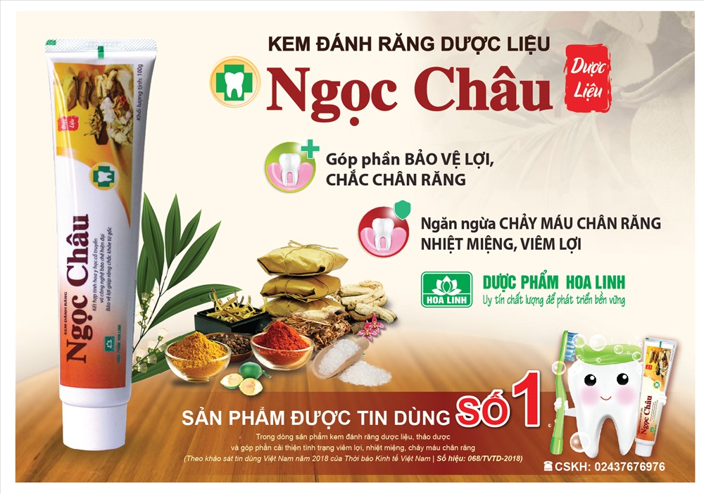 Kem Đánh Răng Dược Liệu Ngọc Châu Tuýp 100g