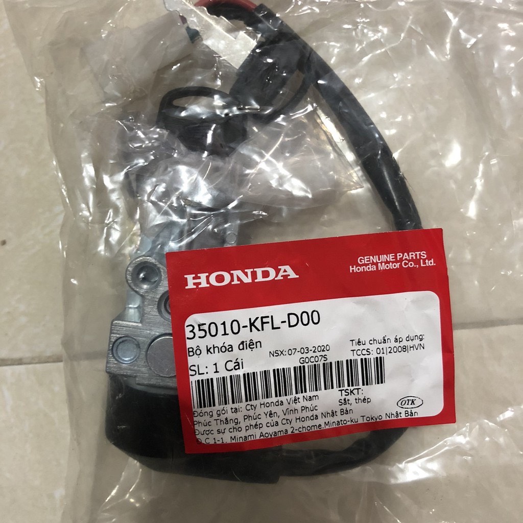 Bộ ổ khóa zin dành cho xe wave alpha, zx đời cũ honda