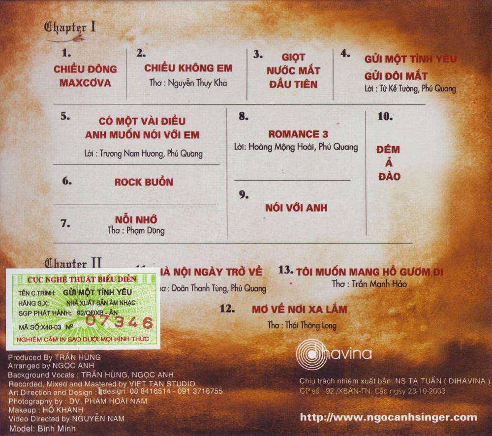 Bộ 5 đĩa cd nhạc tình khúc Phú Quang 2