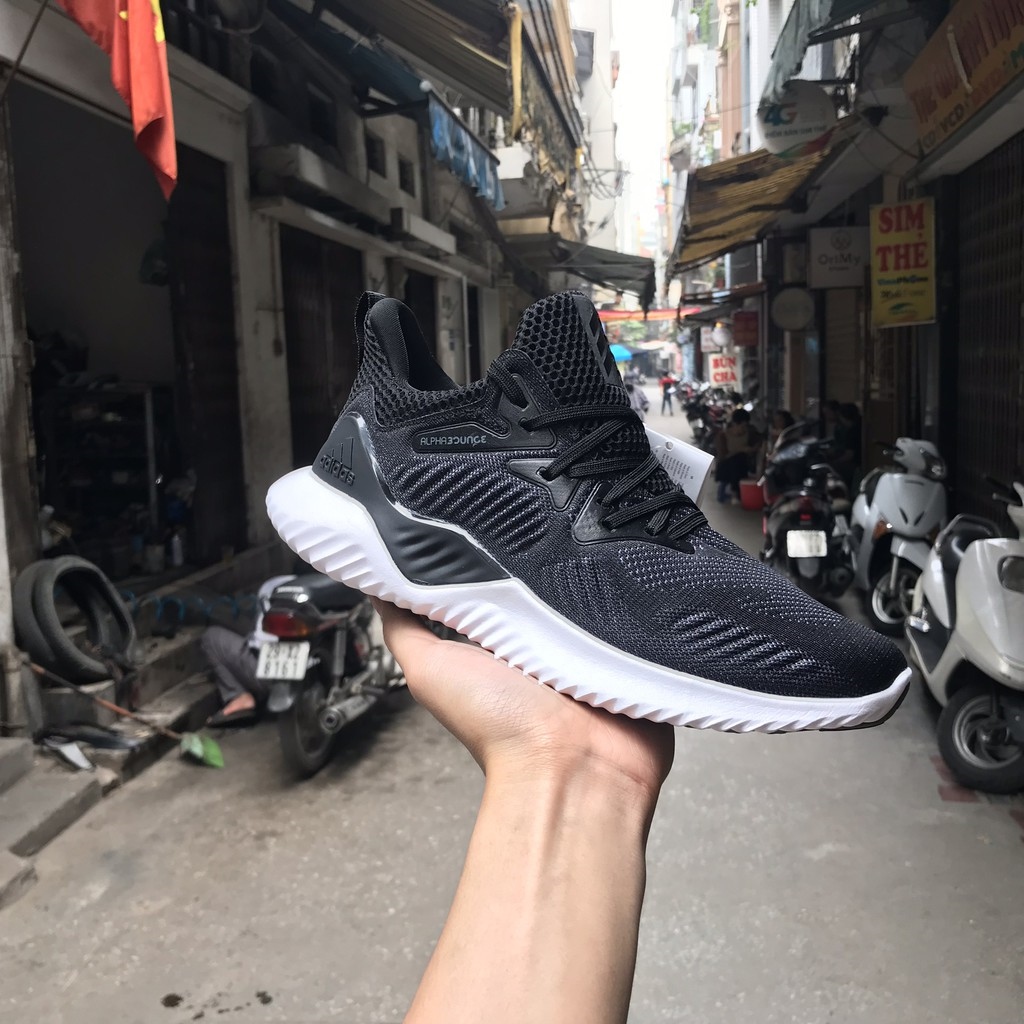 ™◊ (FULLBOX FREESHIP) giày thể thao alpha bounce đen nam nữ