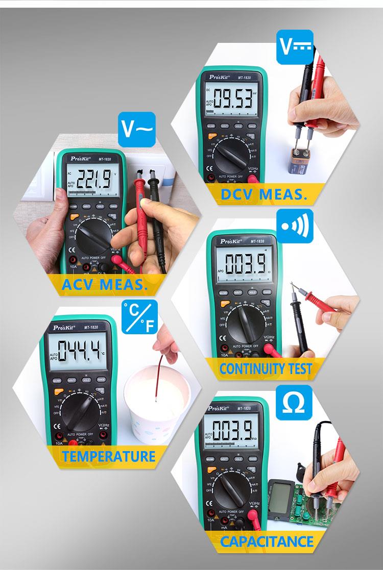 Đồng hồ đo Pro'skit MT-1820 (Xanh)