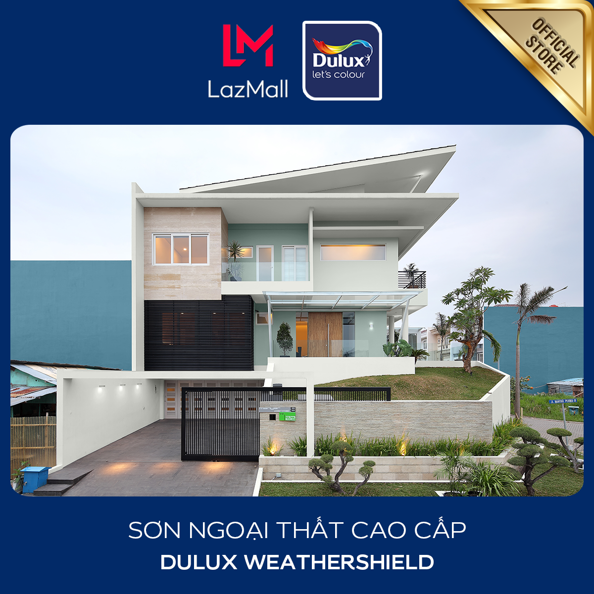 Sơn ngoại thất - Cao cấp - Dulux Weathershield - Bề mặt mờ - 1L