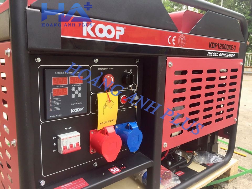 Máy Phát Điện Chạy Dầu 10Kw Koop KDF12000XE-3 3 Pha