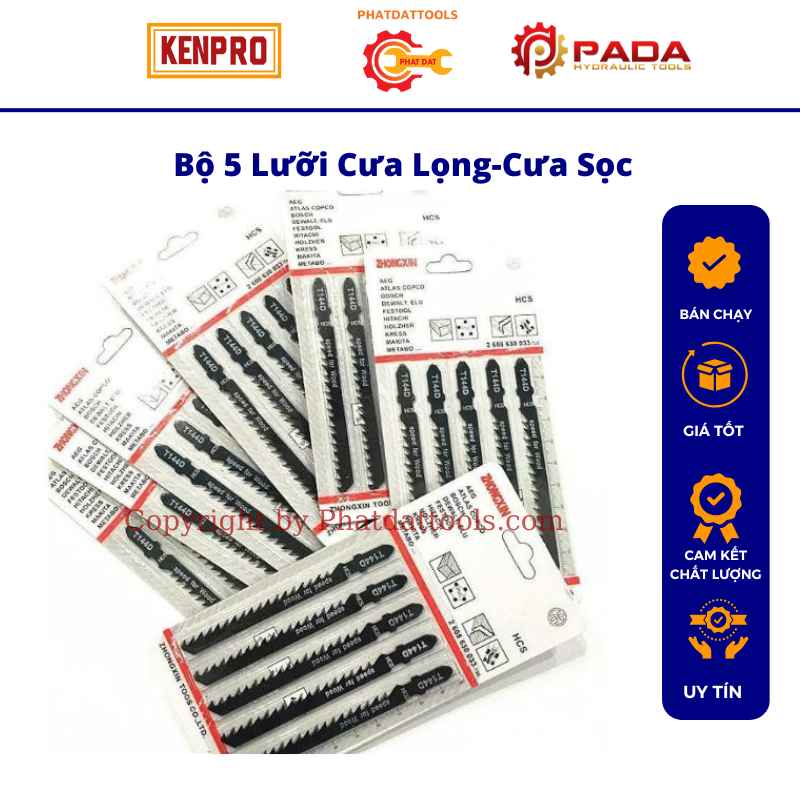 Bộ 5 lưỡi cưa lọng-cưa sọc