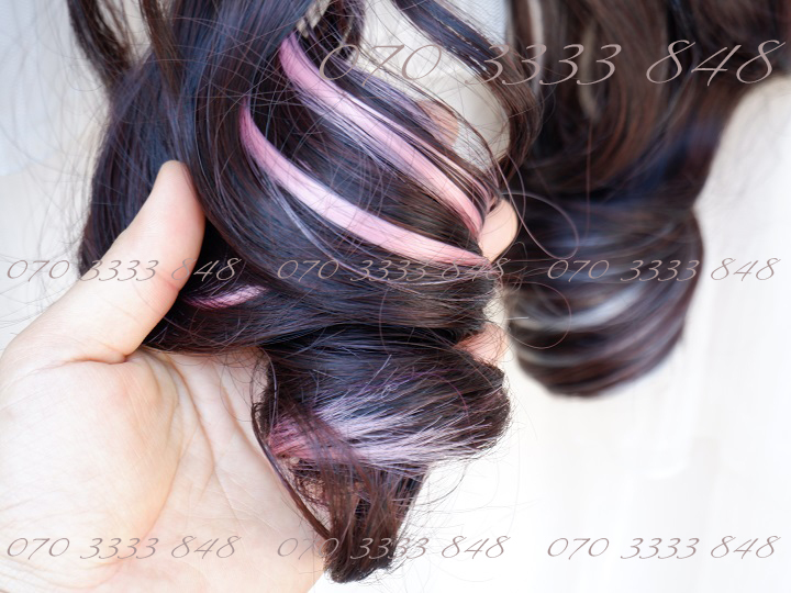 Tóc giả xoăn sóng nước ( Tặng Lược)