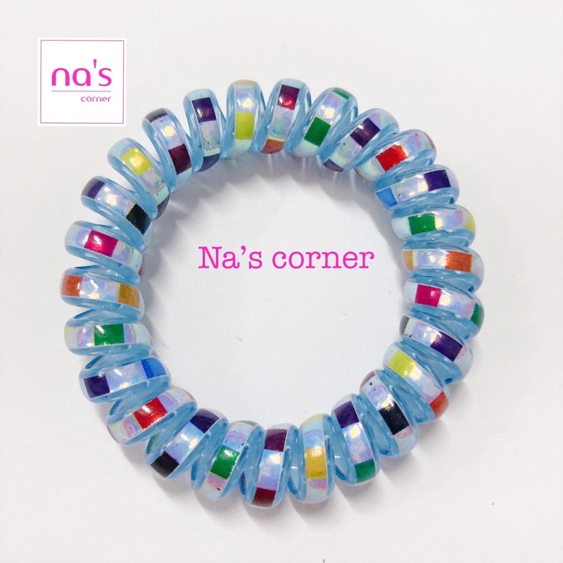 Cột tóc lò xo / buộc tóc lò xo ánh nhũ thời trang