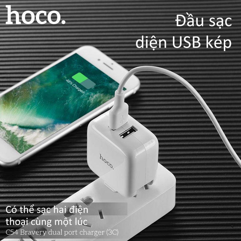 Củ sạc Nhanh Fast Charging -2 Cổng USB 2A