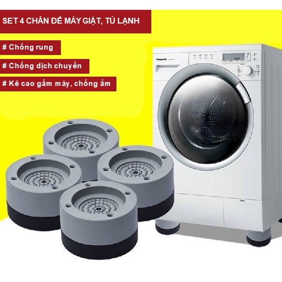 Set 4 miếng chân đế chống rung cho Máy Giặt-Tủ lạnh