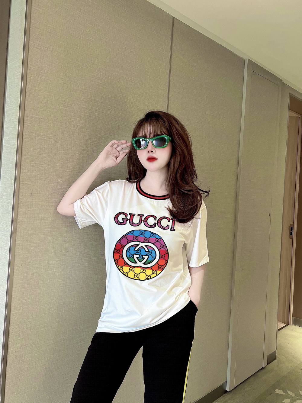 [FREESHIP]Đồ bộ thun thể thao form rộng logo thêu (2 màu đen trắng, 4 size)
