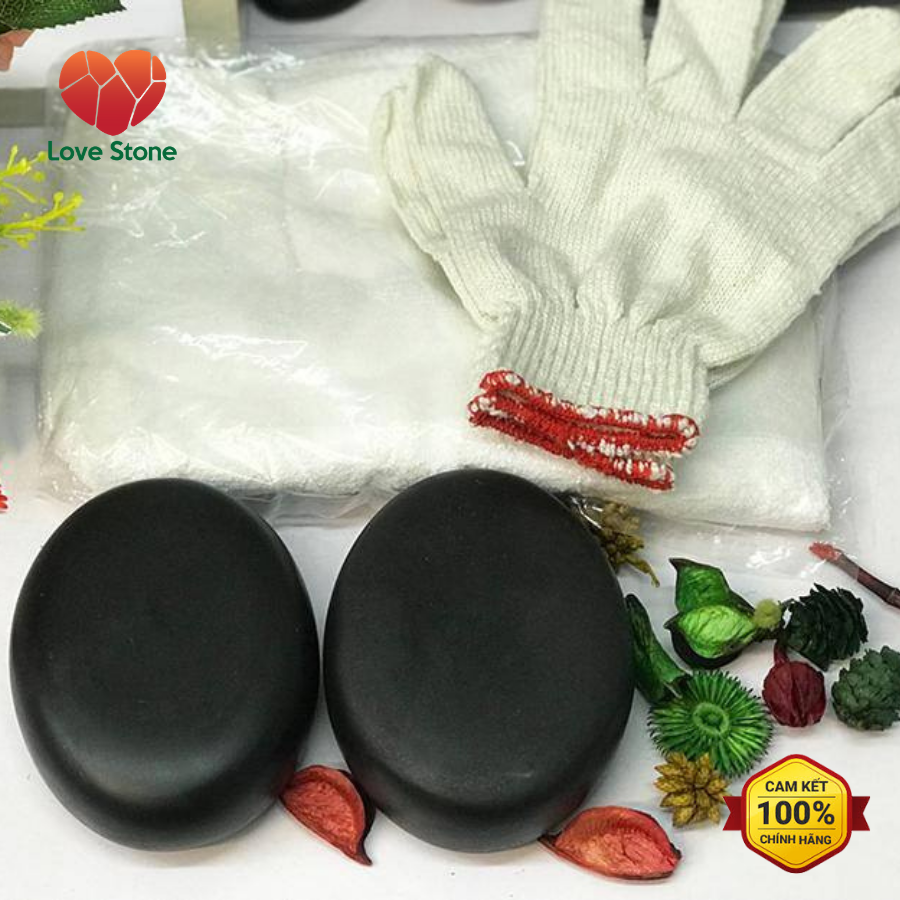 Cặp Đá Nóng Massage Chườm Gan - Loại 500g