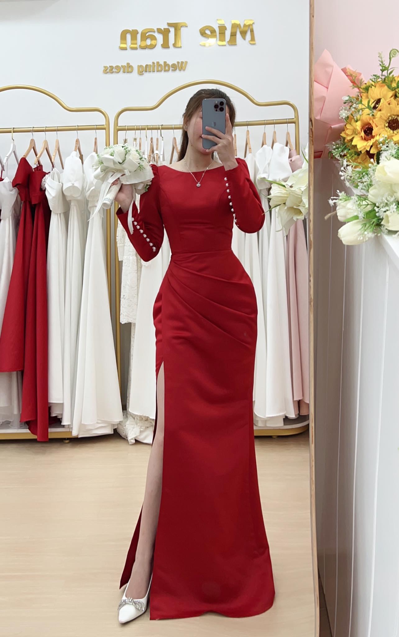 Dạ hội đuôi cá xếp ly che bụng - mie dress