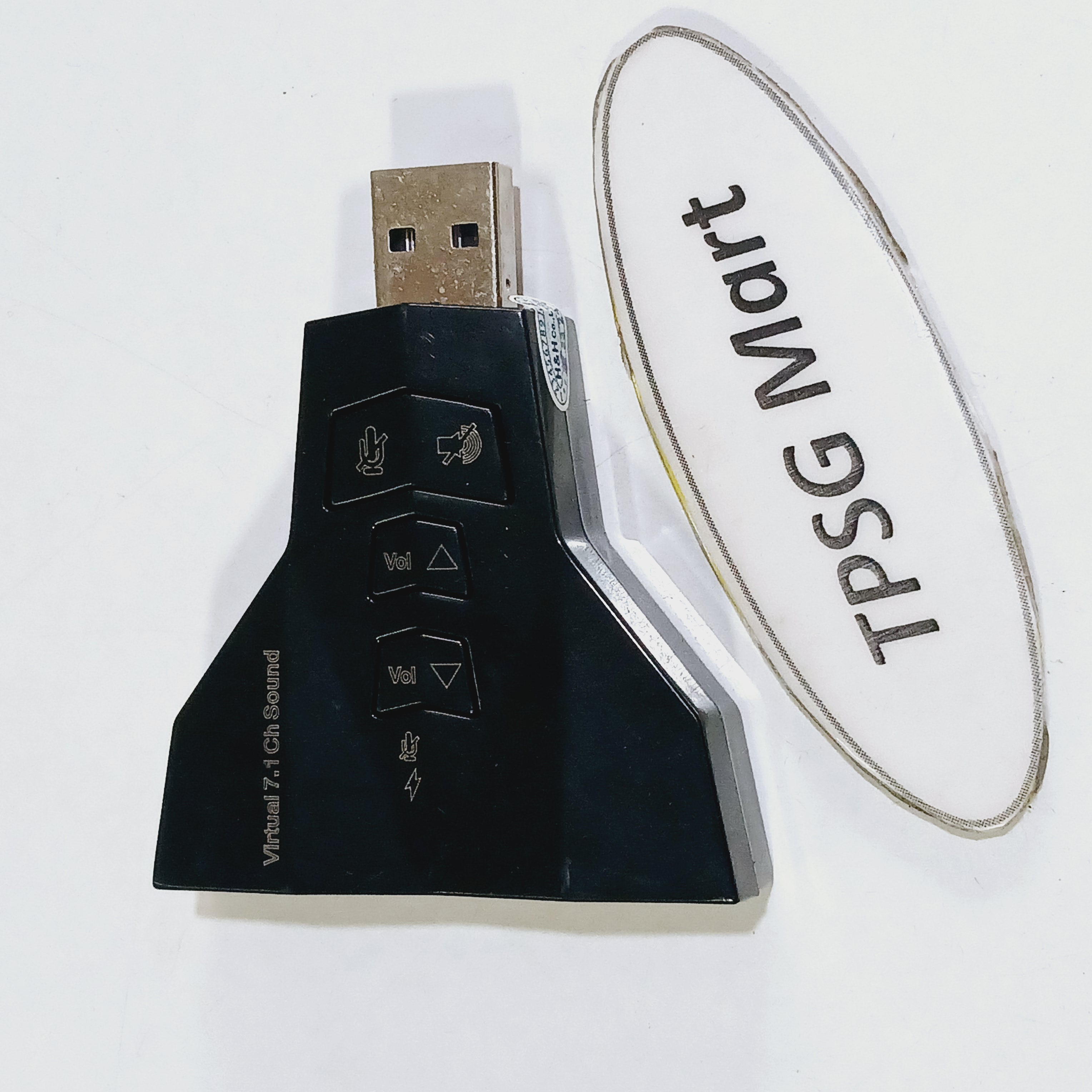 Card âm thanh / USB Sound Card Virtual 7.1 (Dạng phi thuyền 4 lổ)
