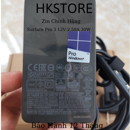 Sạc Surface Pro 3 15V-2.58A 38W  Microsoft Surface Pro 3/ Surface Pro 4