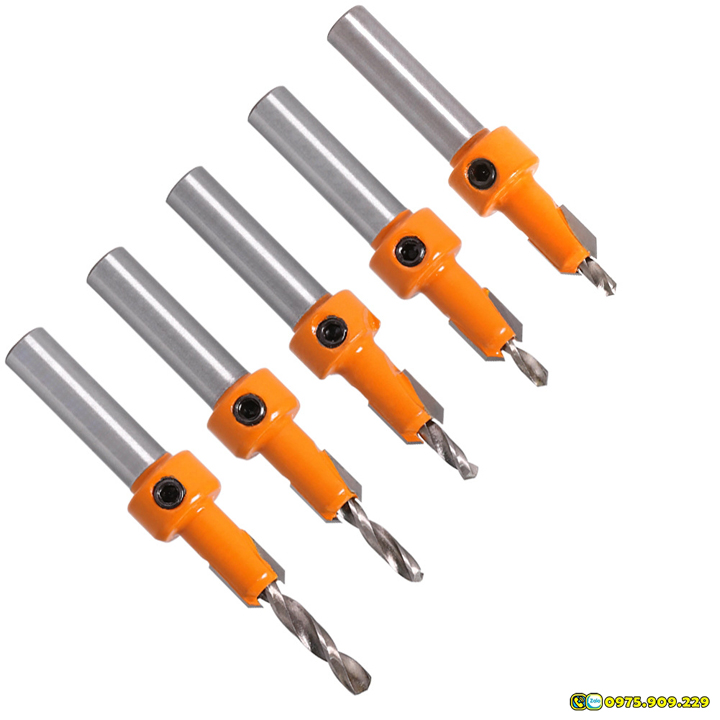 [HCM]Bộ mũi khoan âm vít - Mũi khoan âm gỗ 2 tầng cao cấp - TB138