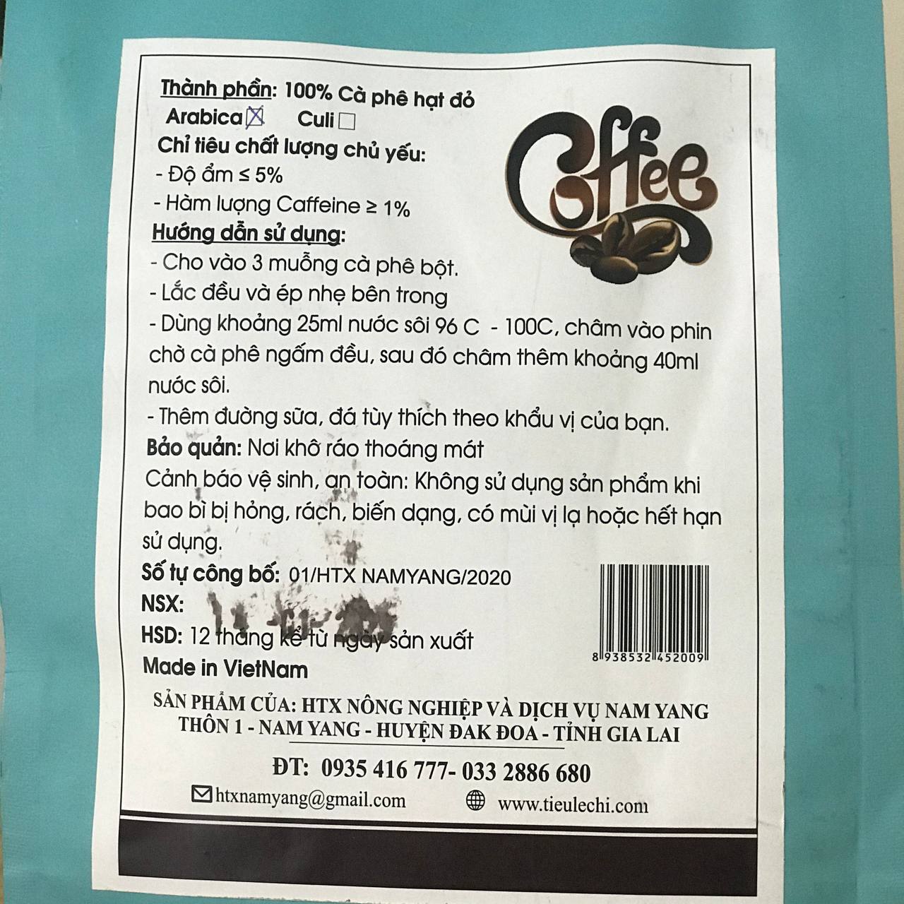 Cà phê Arabica Măng Đen bột - Honey 500g ĐẮK YANG CAFE