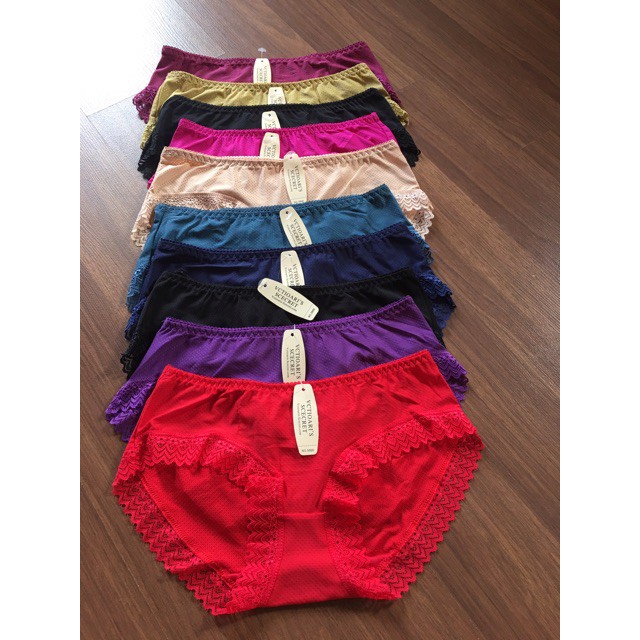 Combo 10 quần lót cotton thông hơi viền ren