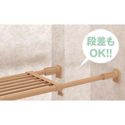 Kệ chia ngăn không cần khoan vít Heian màu nâu, 73cm kéo dài 112cm M1 hàng Nhật nhập khẩu