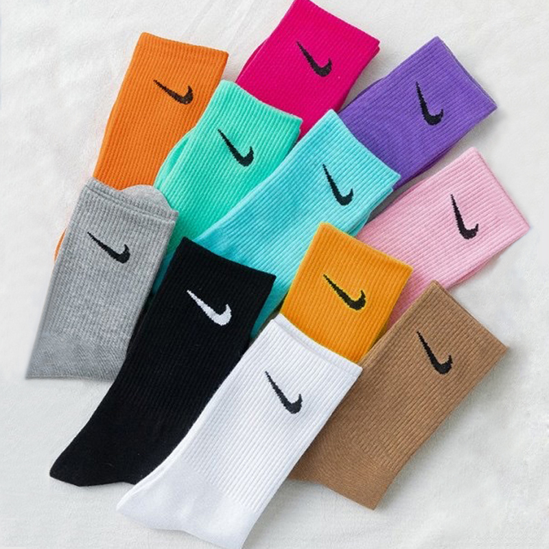 Sét 10 đôi tất Nike cổ cao nhiều màu chất len tăm mềm mại