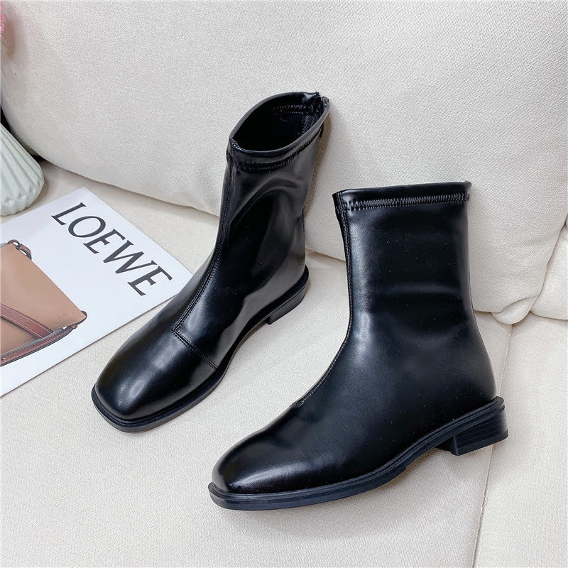 Giày Boot cổ lửng  ulzzang phong cách hàn, giày nữ cao cấp martin