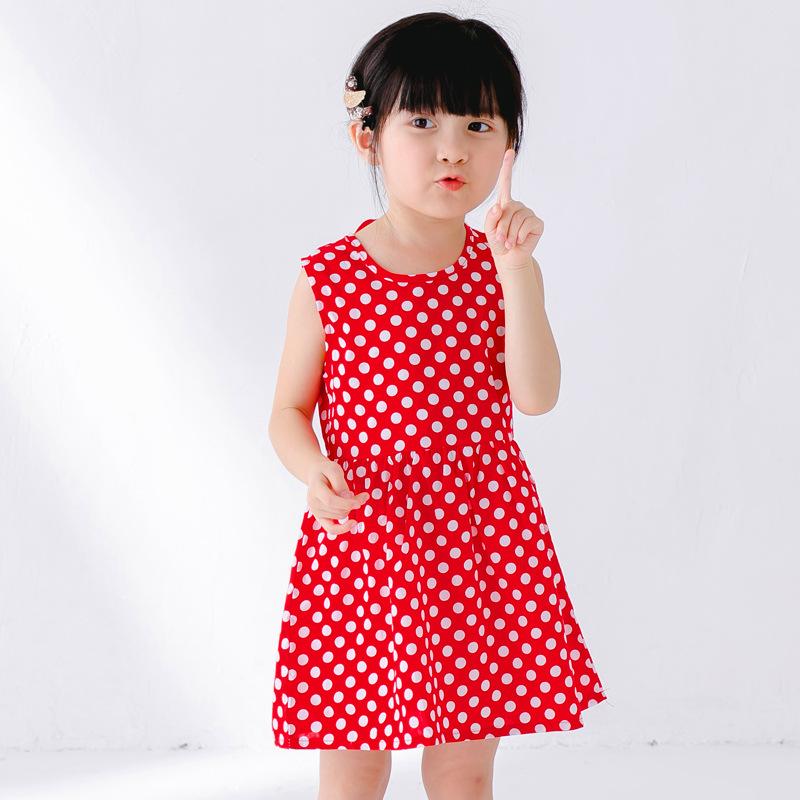 Váy bé gái chấm bi đỏ dễ thương jennie kids J213