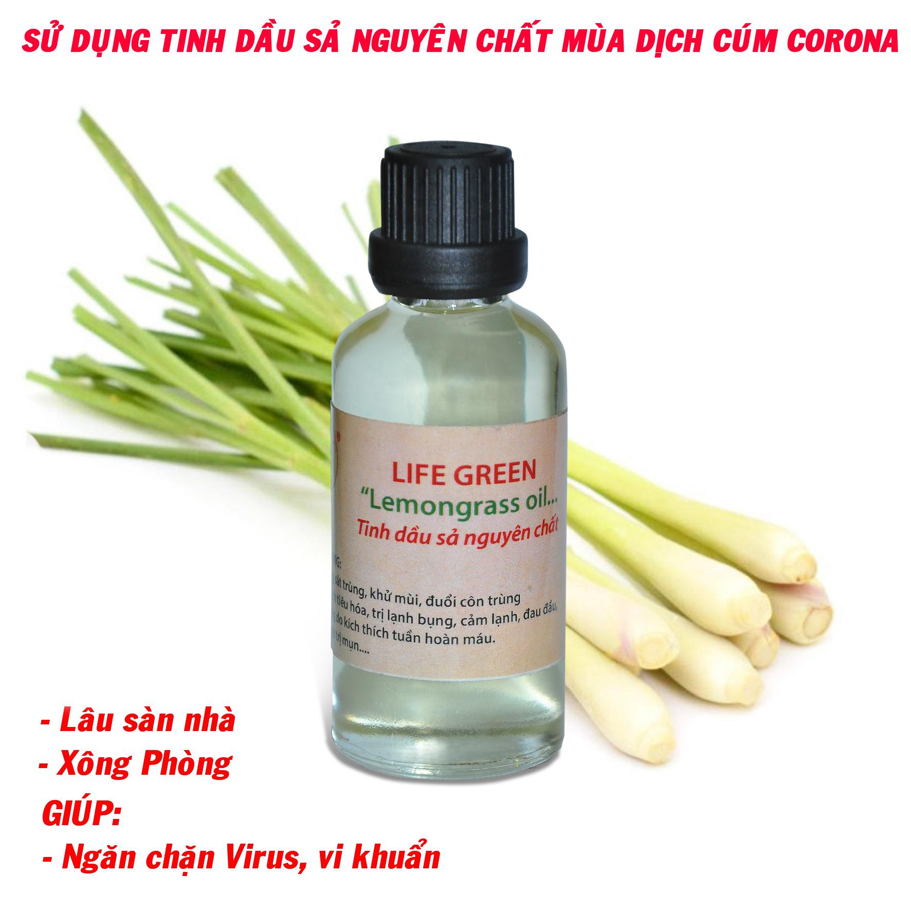 [HCM]Tinh dầu xả 30ML nguyên chất  tác dụng đuổi côn trùngdiệt vi khuẩnhổ trợ làm đẹp và chăm sóc sức khoẻ