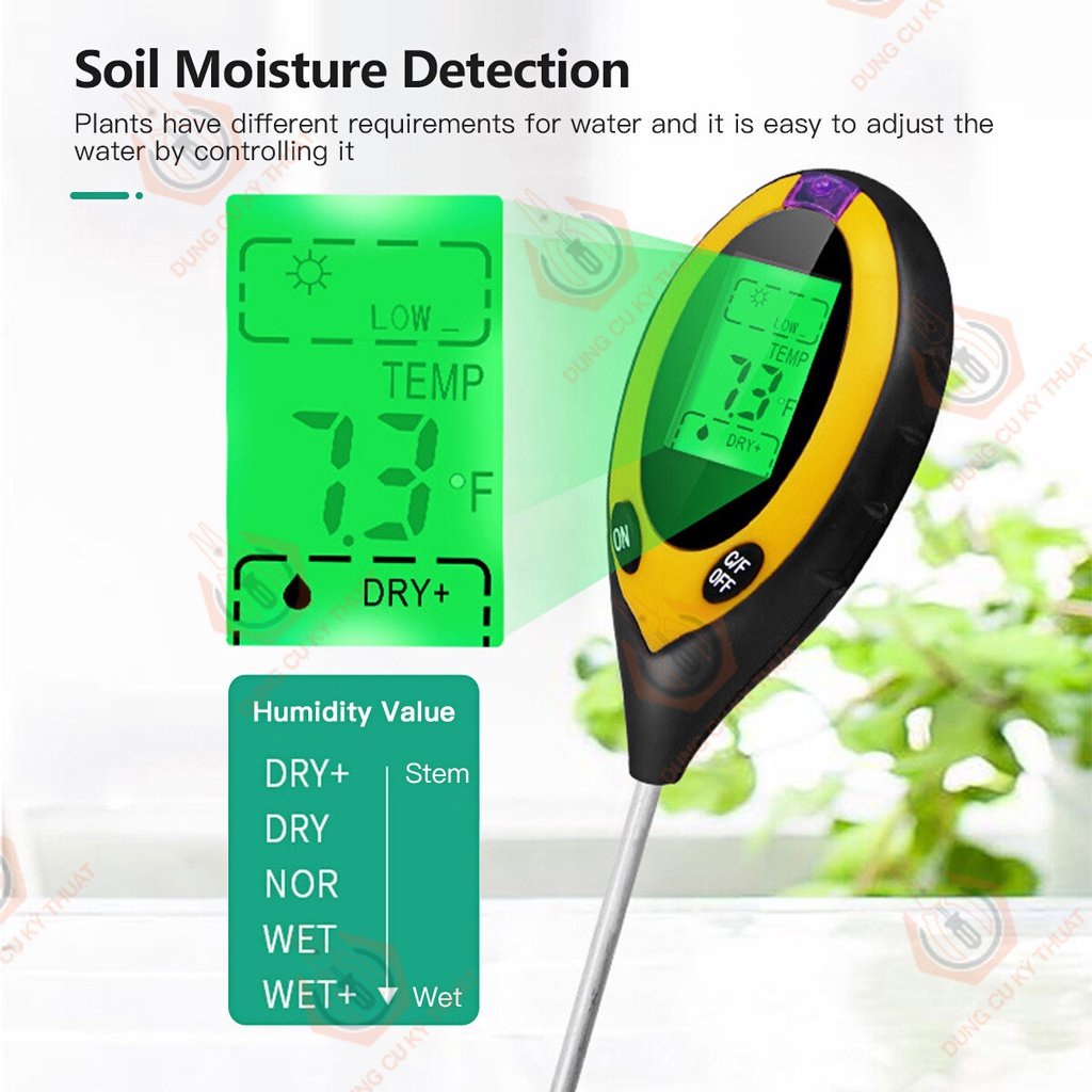 Máy đo đất, thiết bị đo PH đất 4-1 (PH, độ ẩm, ánh sáng, nhiệt độ) _ [Shop Dụng Cụ Kỹ Thuật]