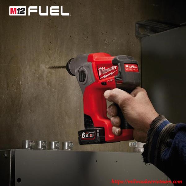 MÁY KHOAN BÚA MILWAUKEE M12 CH-0C (bare)