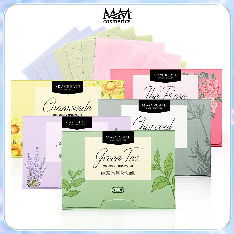 (Chính hãng) Giấy thấm dầu cao cấp 100 miếng Maycreate ( Mẫu Mới )